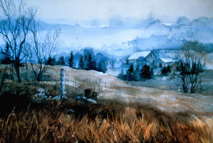 spring landscape painting