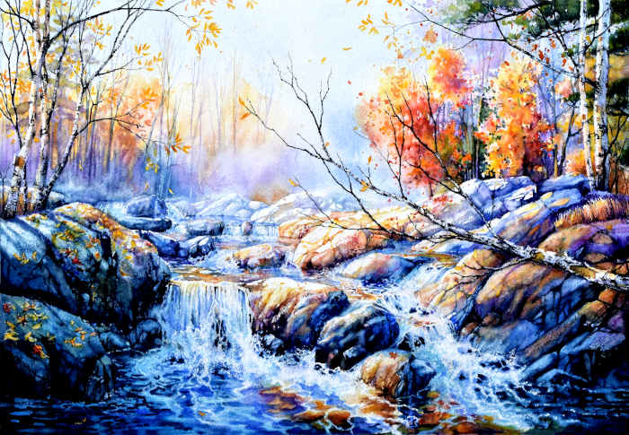 autumn landscape painting