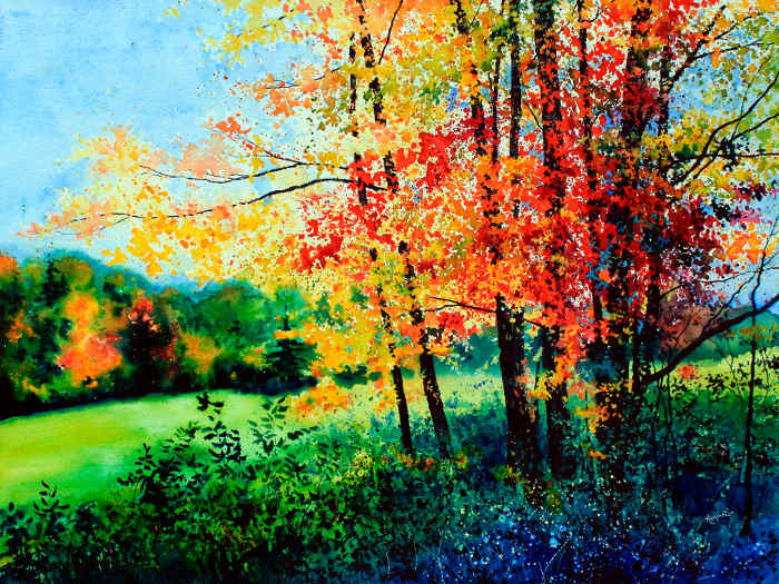 autumn landscape painting