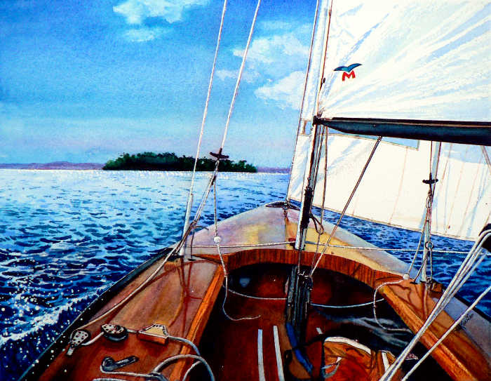 sailboat painting