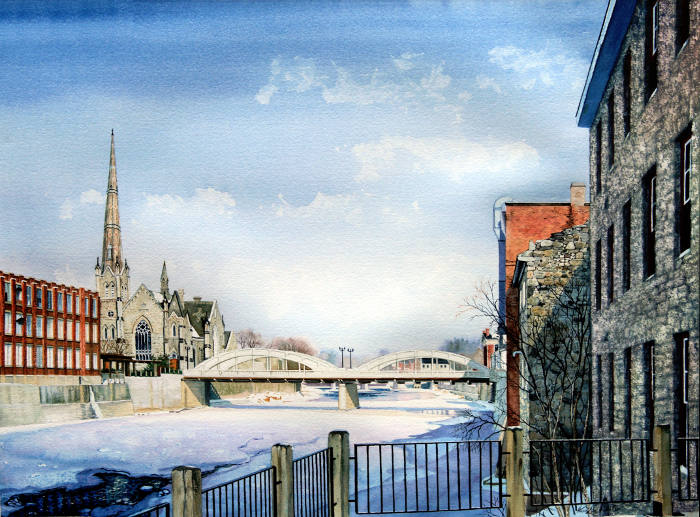 painting of Cambridge Ontario