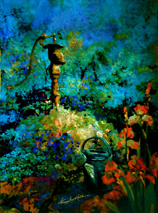 digital nature garden painting