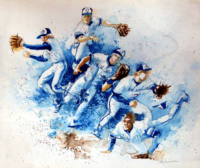 baseball wall mural