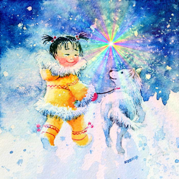 child with puppy art for kids