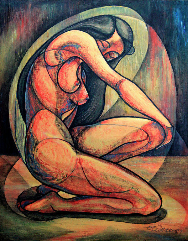 painting of woman modern