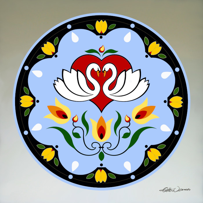 Art Prints of Amish hex sign designs by Otto Werner