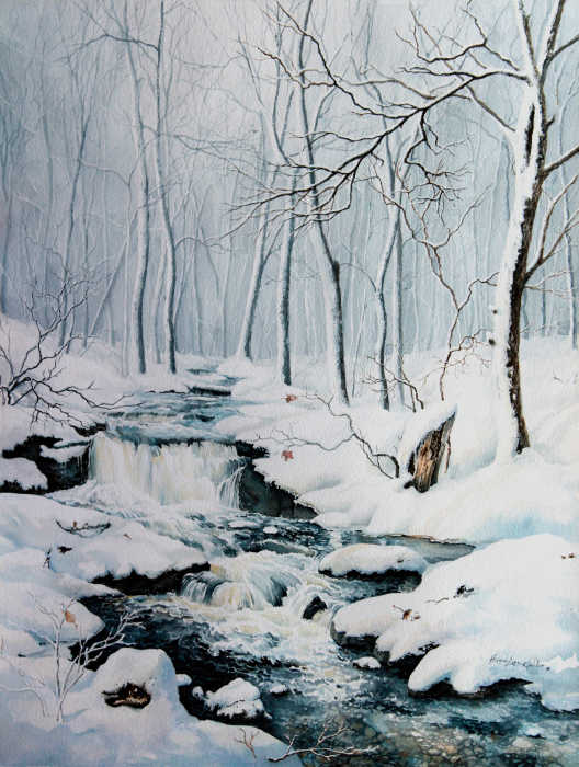 winter landscape painting