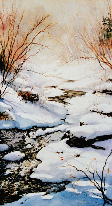 winter landscape painting