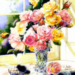 Sunshine And Roses still life painting