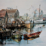 Fisherman On Peggy's Cove Warf