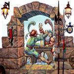 German pub wall murals