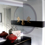 Japanese kanji symbols wall mural designs
