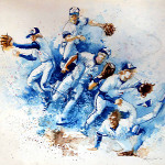 baseball wall mural