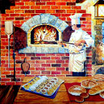bakery wall mural