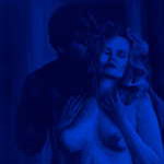 oil painting of nude couple in romantic moonlight