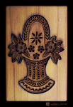 art prints of flower basket cookie baking mold carving