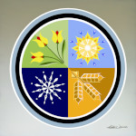 Four Seasons Folk Art Hex Designer Prints