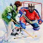 street hockey painting