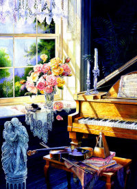 Music Instrument Still Life Painting
