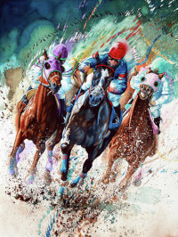 Horse Race Painting